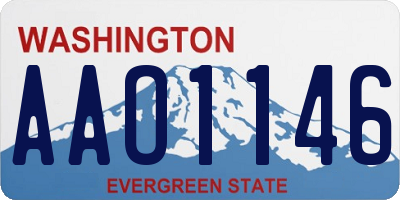 WA license plate AAO1146