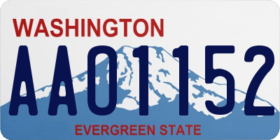 WA license plate AAO1152