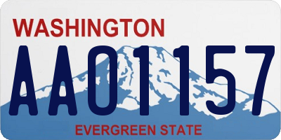 WA license plate AAO1157