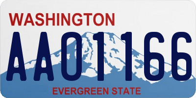 WA license plate AAO1166