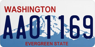 WA license plate AAO1169