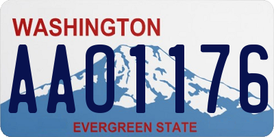 WA license plate AAO1176