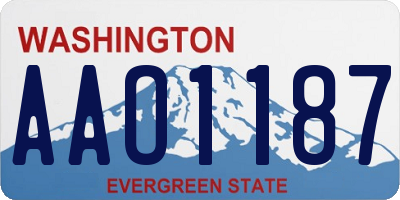 WA license plate AAO1187