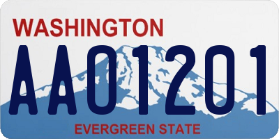 WA license plate AAO1201