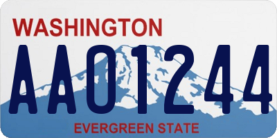 WA license plate AAO1244