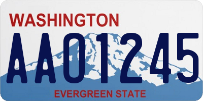 WA license plate AAO1245