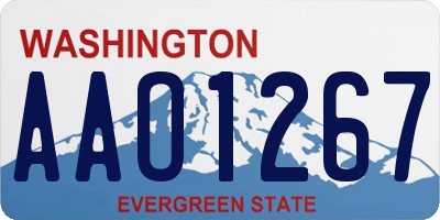 WA license plate AAO1267