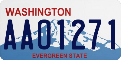 WA license plate AAO1271