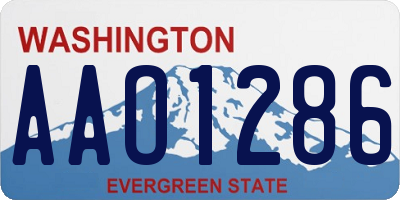 WA license plate AAO1286