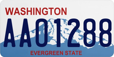 WA license plate AAO1288
