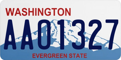 WA license plate AAO1327