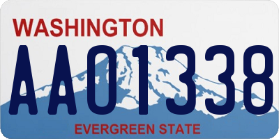 WA license plate AAO1338