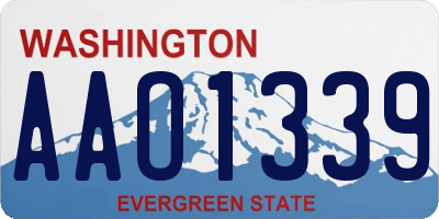 WA license plate AAO1339
