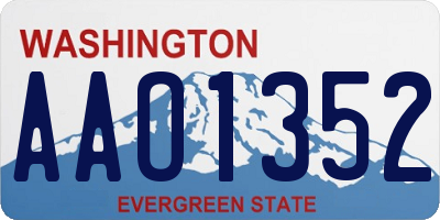 WA license plate AAO1352