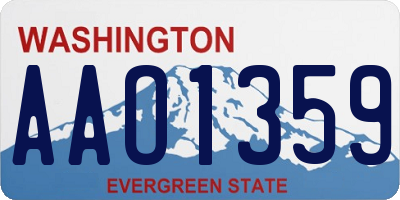WA license plate AAO1359