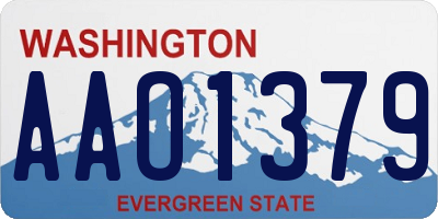 WA license plate AAO1379
