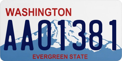 WA license plate AAO1381