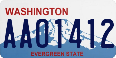 WA license plate AAO1412