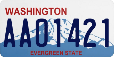 WA license plate AAO1421