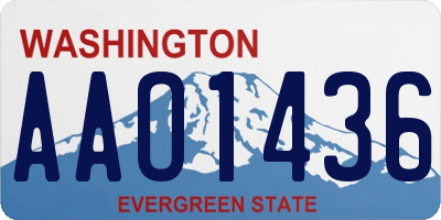 WA license plate AAO1436