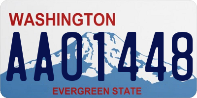 WA license plate AAO1448