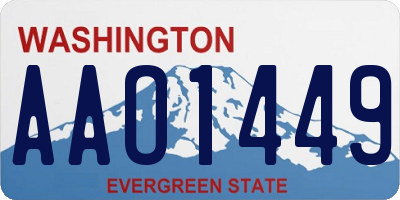 WA license plate AAO1449