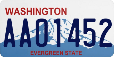 WA license plate AAO1452