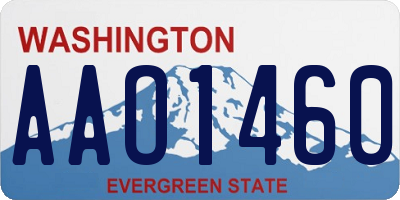 WA license plate AAO1460