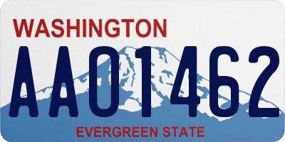 WA license plate AAO1462