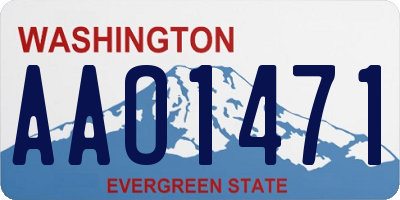WA license plate AAO1471