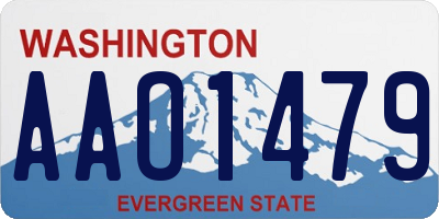 WA license plate AAO1479