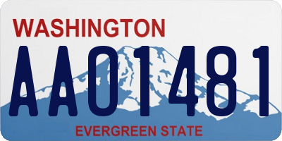WA license plate AAO1481