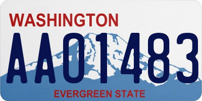 WA license plate AAO1483
