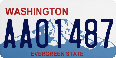 WA license plate AAO1487