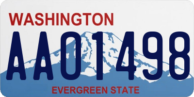 WA license plate AAO1498