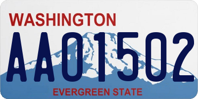 WA license plate AAO1502
