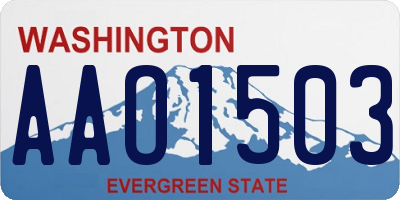 WA license plate AAO1503
