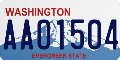 WA license plate AAO1504