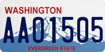 WA license plate AAO1505
