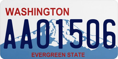 WA license plate AAO1506