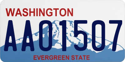 WA license plate AAO1507