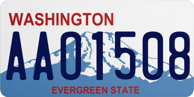 WA license plate AAO1508