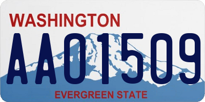 WA license plate AAO1509