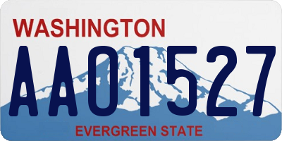 WA license plate AAO1527