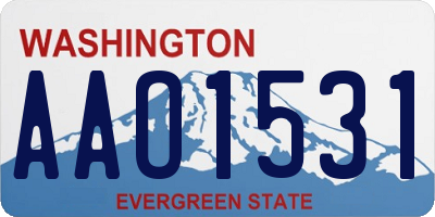 WA license plate AAO1531