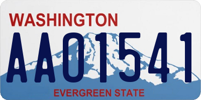 WA license plate AAO1541