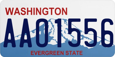 WA license plate AAO1556