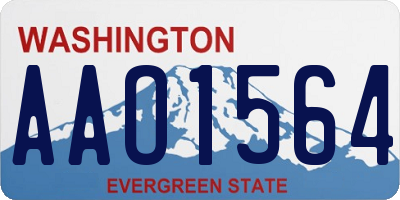 WA license plate AAO1564