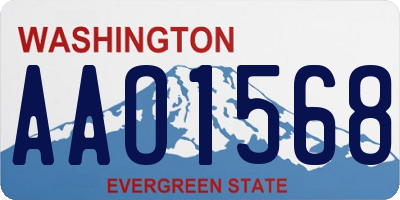 WA license plate AAO1568