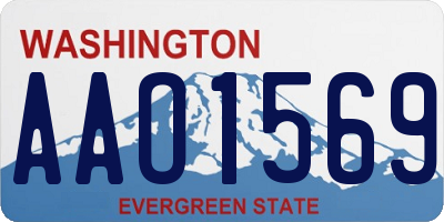 WA license plate AAO1569